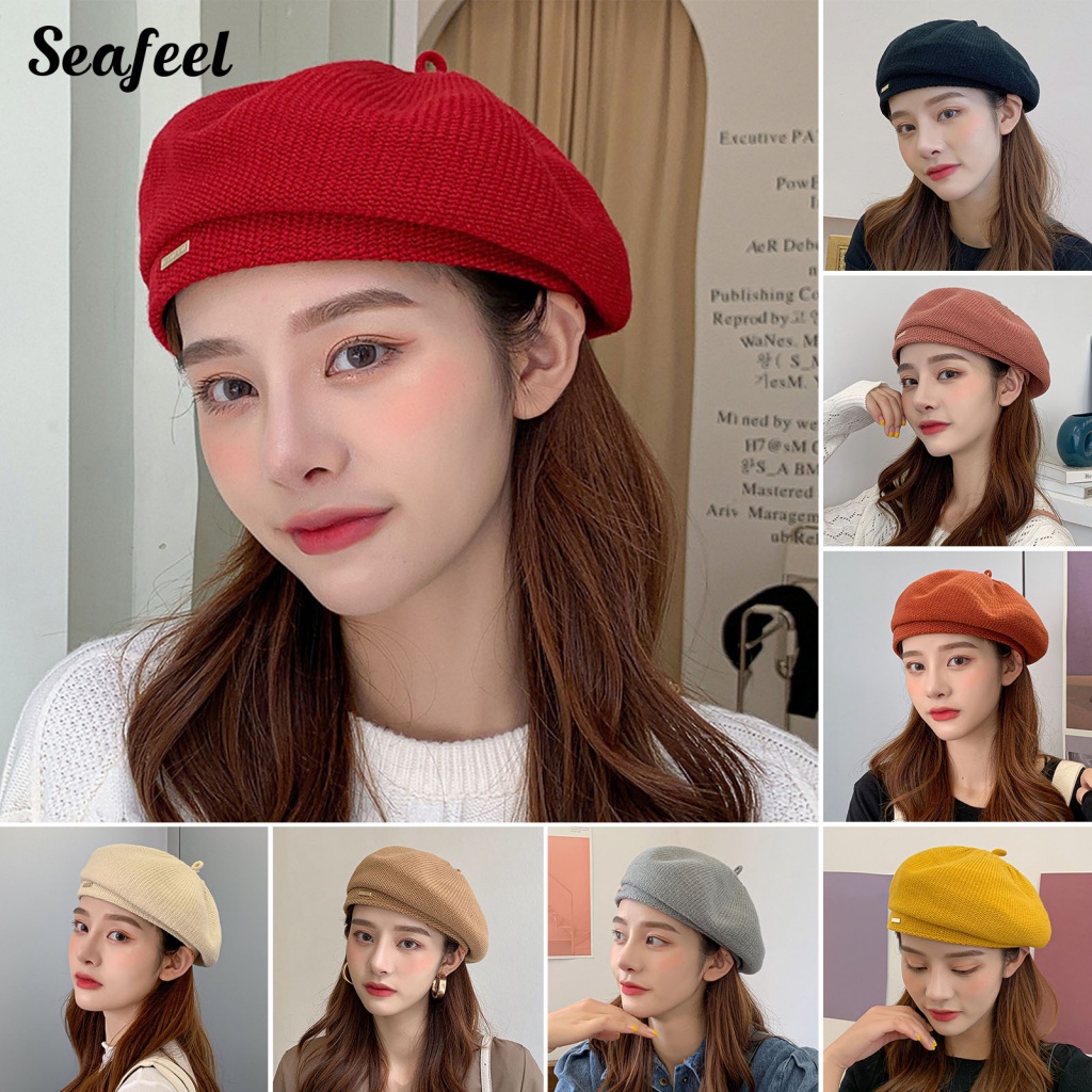 Nón Beret Không Vành Thời Trang Mùa Thu Cho Nữ