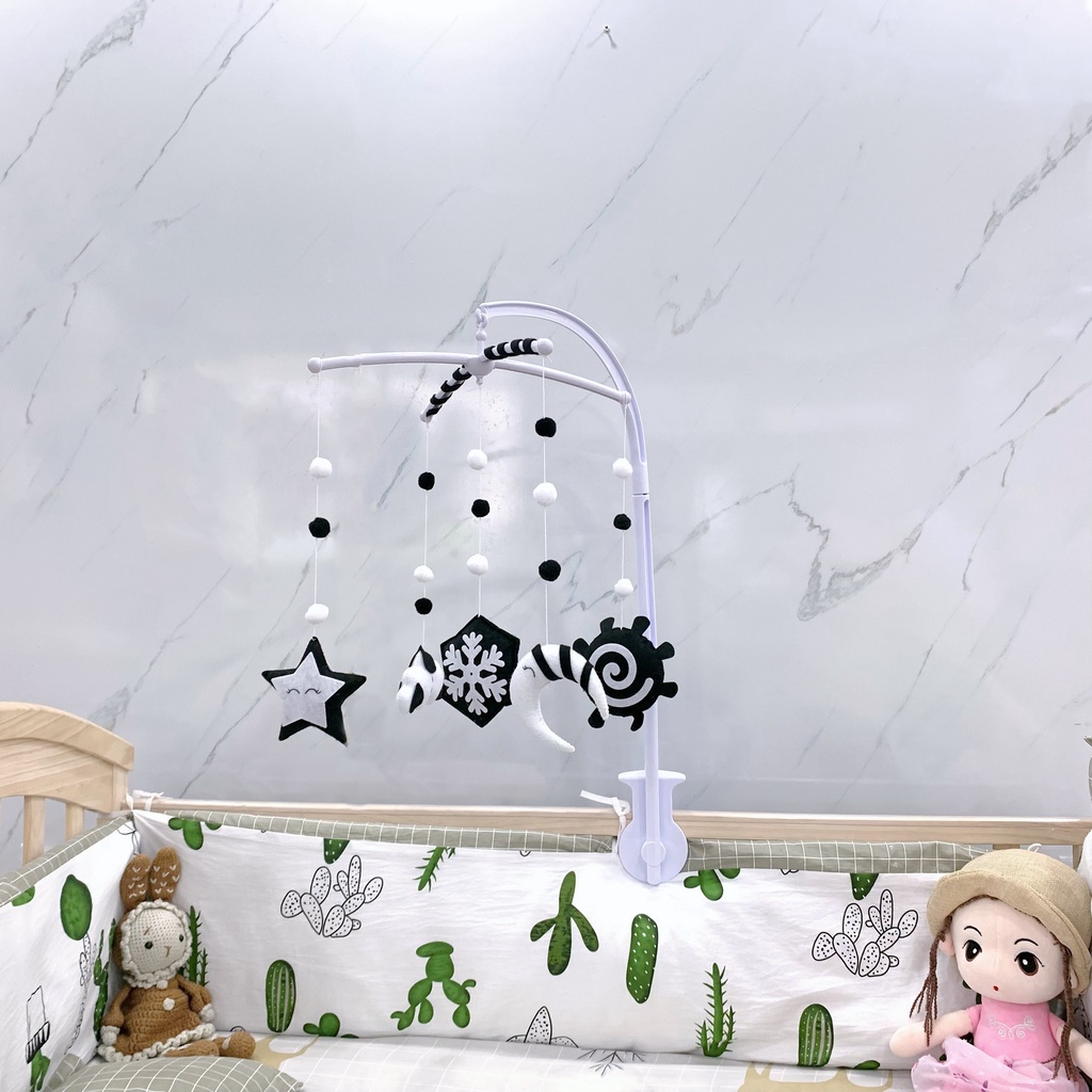 (Handmade)Treo nôi hình hoa tuyết kích thích thị giác cho bé