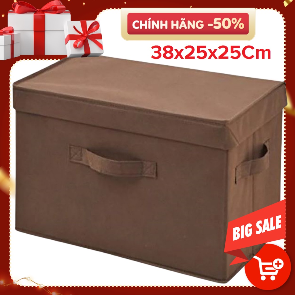 Combo 3 Hộp Vải Đựng Đồ Đa Năng TD1, TD2 Không Nắp/Có Nắp Phong Cách Thụy Điển Sang Trọng miDoctor Size 38 x 25 x 25cm