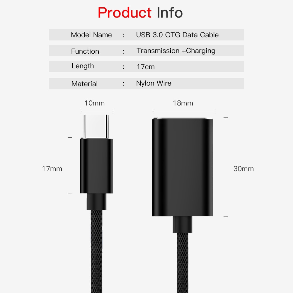 Dây Cáp Chuyển Đổi Jack Cắm Type-C Sang Cổng USB 2.0 OTG Cho Huawei Xiaomi 4c 5 6 Nexus 5x 6p Letv Macbook