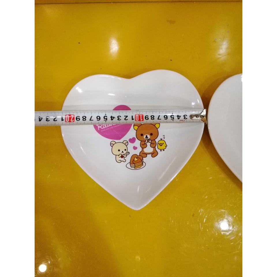 Cặp đĩa sứ hình trái tim nội địa Nhật size 21*20cm (mã 925)