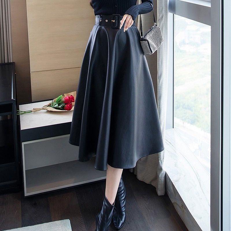 Chân Váy Da Chữ a Dáng Dài Thời Trang Cho Nữ