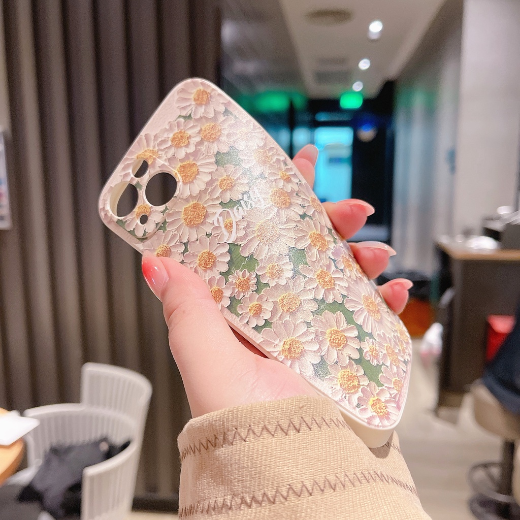 Ốp Điện Thoại Chống Sốc In Hình Hoa Cúc Cho Iphone 13 Pro 11 Pro Max Xr 6s 7 8 Plus 12 Mini 12 Pro Xs Max