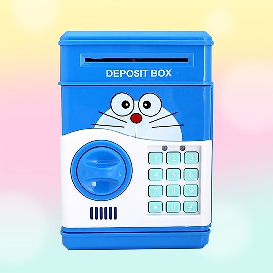 KÉT MINI ĐỰNG TIỀN MỞ BẰNG KHÓA SỐ ( chọn mẫu doremon/kitty/pony/minion)