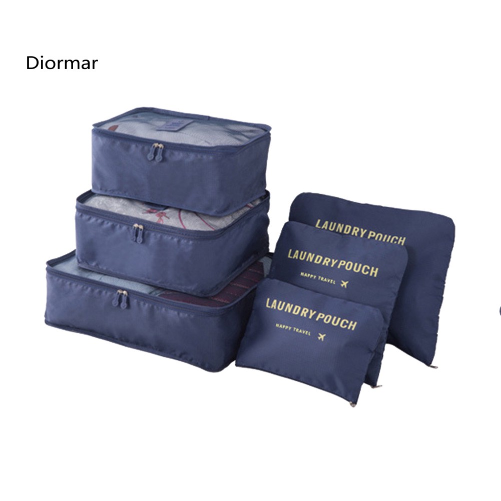 DOM_6Pcs Waterproof Large Capacity Home Travel Cloth Storage Bag Pouch Organizer