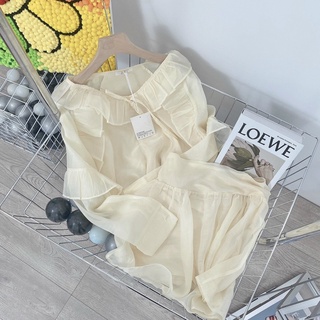 Set tơ bèo cổ V mix cvay