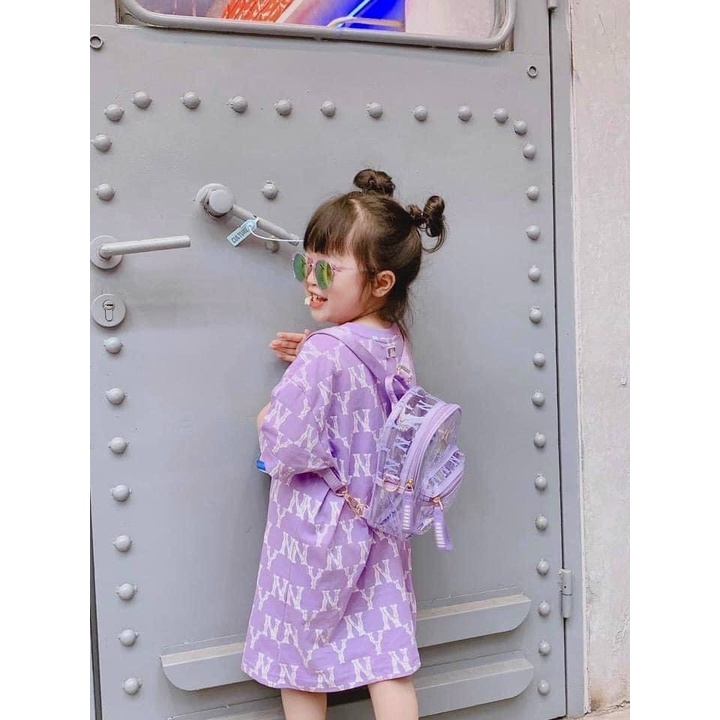 Váy MLB tím hot trend cho bé gái