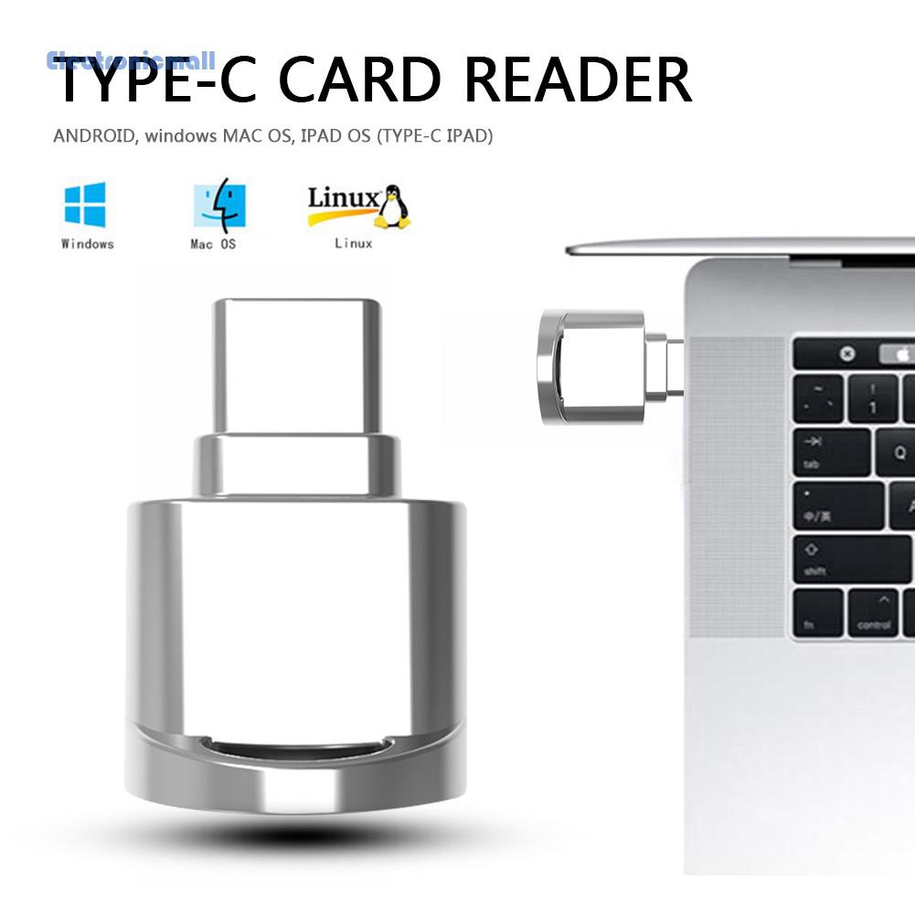 Đầu Đọc Thẻ Nhớ Điện Tử Mini Usb Type C Otg Tf 01 Cho Điện Thoại / Máy Tính Bảng / Pc