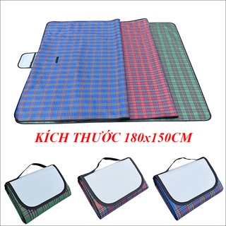 Thảm dã ngoại du lịch đi biển, bạt trải picnic cắm trại đi phượt sọc kẻ caro