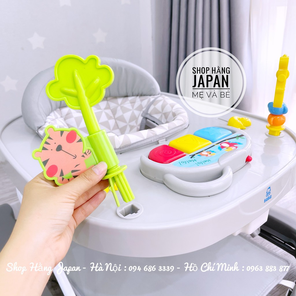[ CHÍNH HÃNG] Xe Tập Đi Vòng SaSa Cho Bé 6-18 Tháng Có Nhạc Xanh - Hồng - Xám
