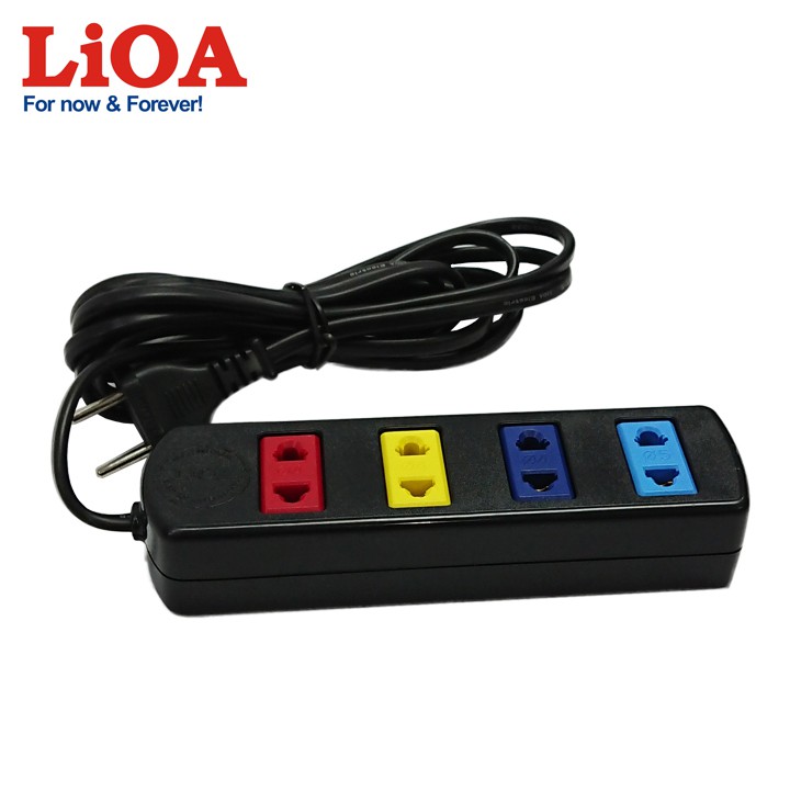 Ổ Cắm Điện LIOA kéo dài 4 ổ cắm - loại không có công tắc.