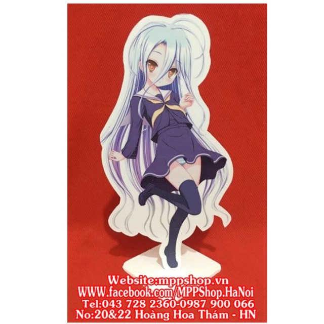 Standee shiro nogame no live để vàng chất phomex