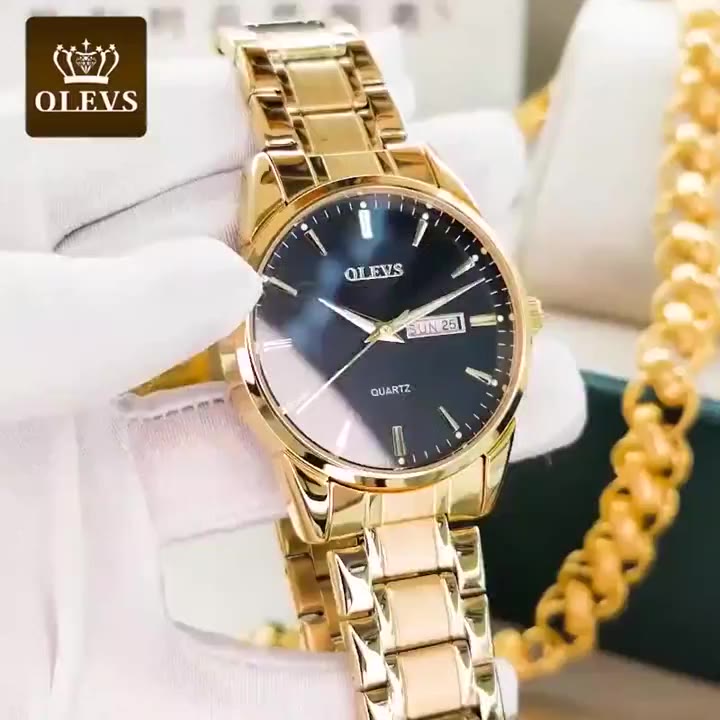 [CAO CẤP] Đồng hồ quartz OLEVS 6898G dây thép không gỉ dạ quang chống nước chính hãng cho nam | BigBuy360 - bigbuy360.vn