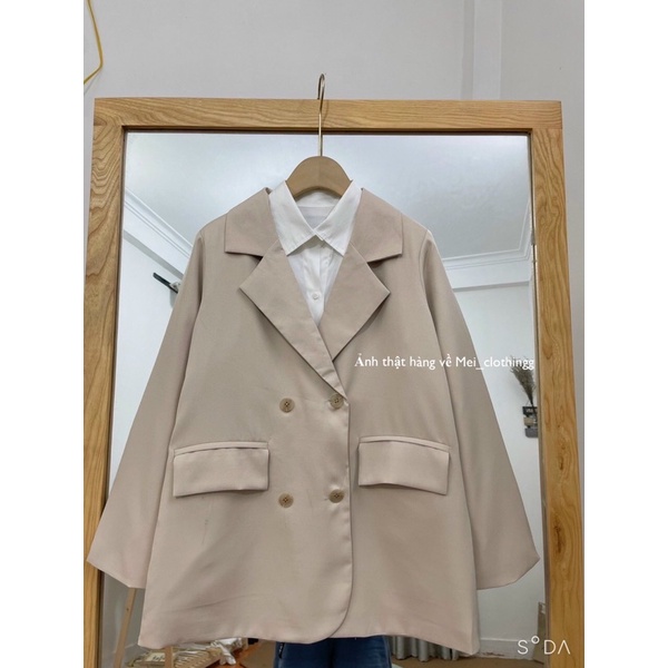 [Ảnh thật/video] Áo blazer 2 lớp có đệm vai/ Vest nữ đệm vai Quảng Châu