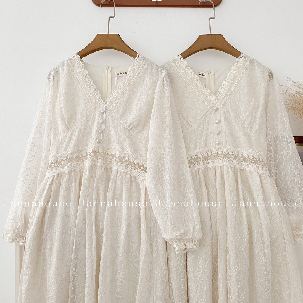 [Mã FATHANG5 giảm 10K đơn 50K] [HÀNG QCCC] - Váy ulzzang tiểu thư tay dài vintage - K05 - jannahouse | BigBuy360 - bigbuy360.vn