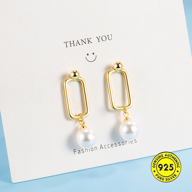 Khuyên Tai Hình Vỏ Sò Đính Ngọc Trai Xinh Xắn U1050