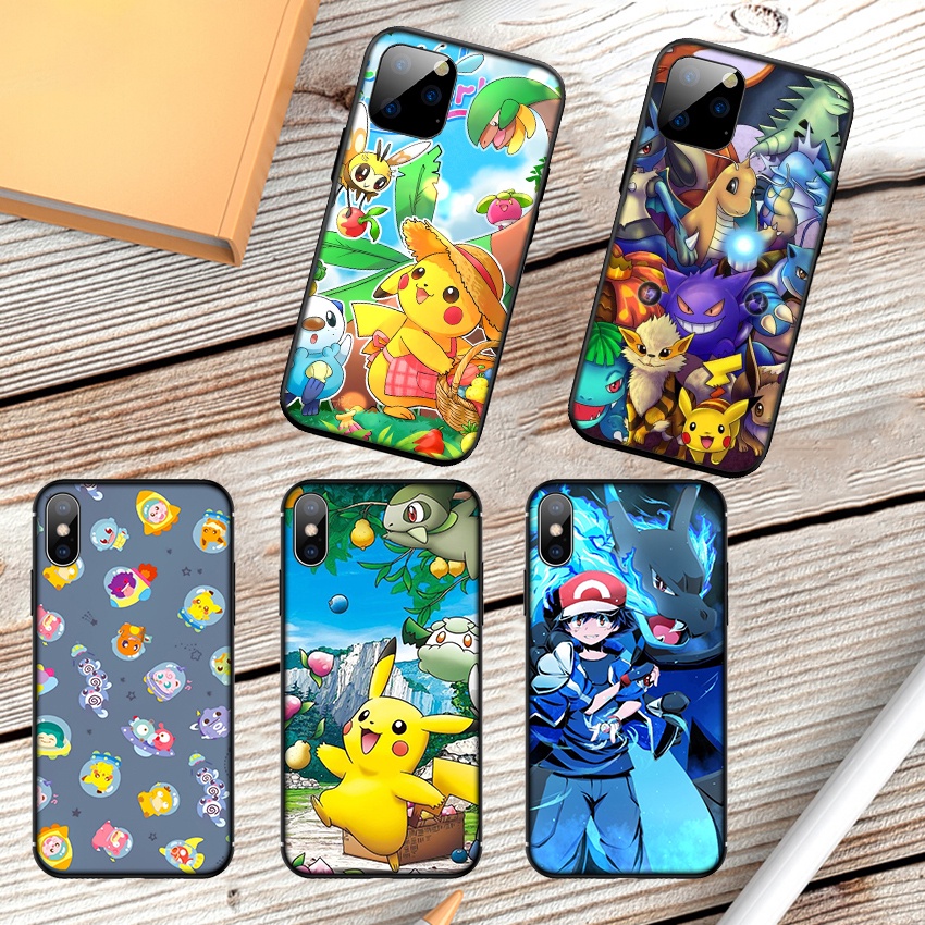 Ốp Điện Thoại Mềm In Hình Pikachu IE38 Cho iPhone 14 Pro Max Plus