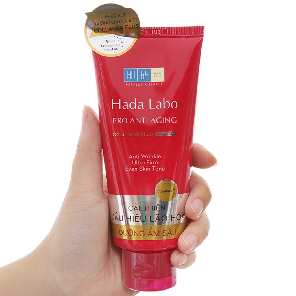 Kem rửa mặt dưỡng chuyên biệt chống lão hóa Hada Labo Pro Anti Aging Cleanser (hộp 80g)