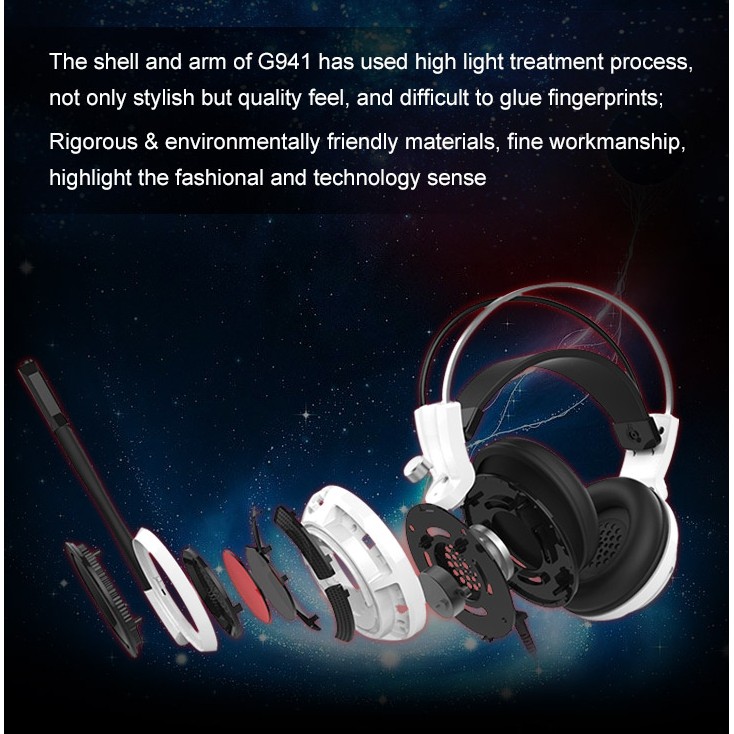 Headset SOMIC G 941 (7.1) USB ĐEN, TRẮNG