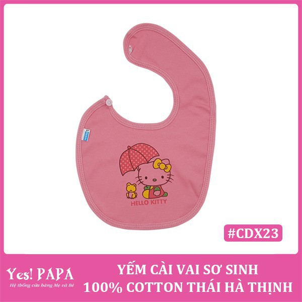 Yếm cài vai sơ sinh 100% cotton Thái Hà Thịnh