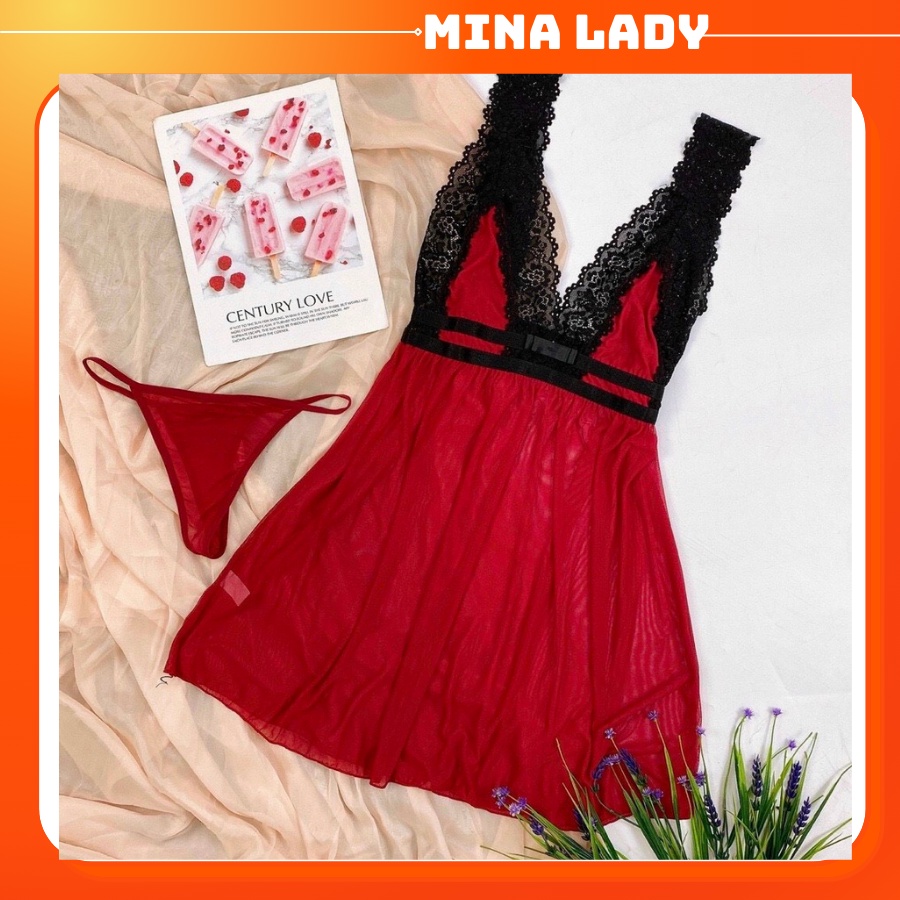 Váy Đầm Ngủ Sexy 2 Dây Bigsize Gợi Cảm Xuyên Thấu Nhiều Màu Dành Cho Người Mập, Béo Giá Rẻ - Phối Ren Voan Lụa Hoa Bện