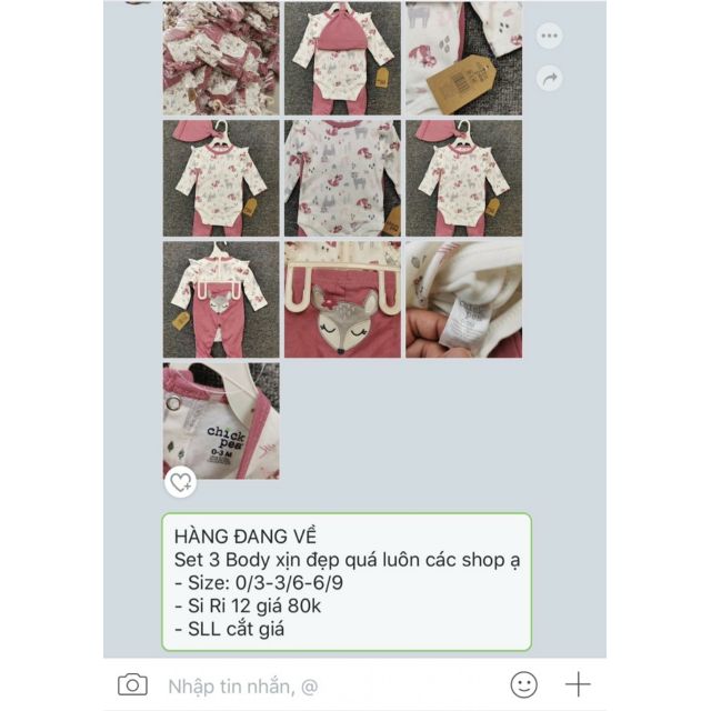 Sét 3 body của chick pea