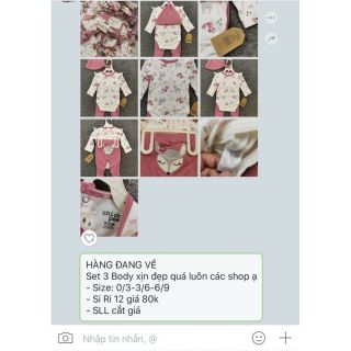 Sét 3 body của chick pea