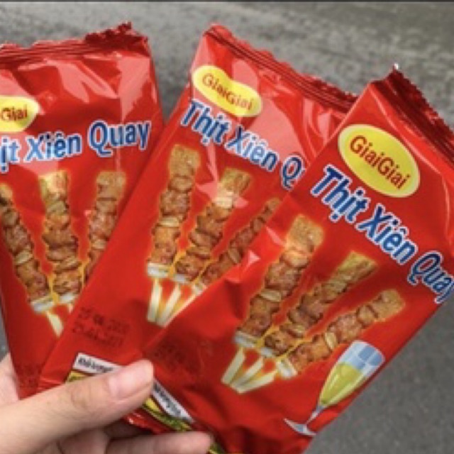 Snack bim thịt xiên quay ❤️ FREESHIP ❤ Đồ ăn vặt tuổi thơ giòn tan