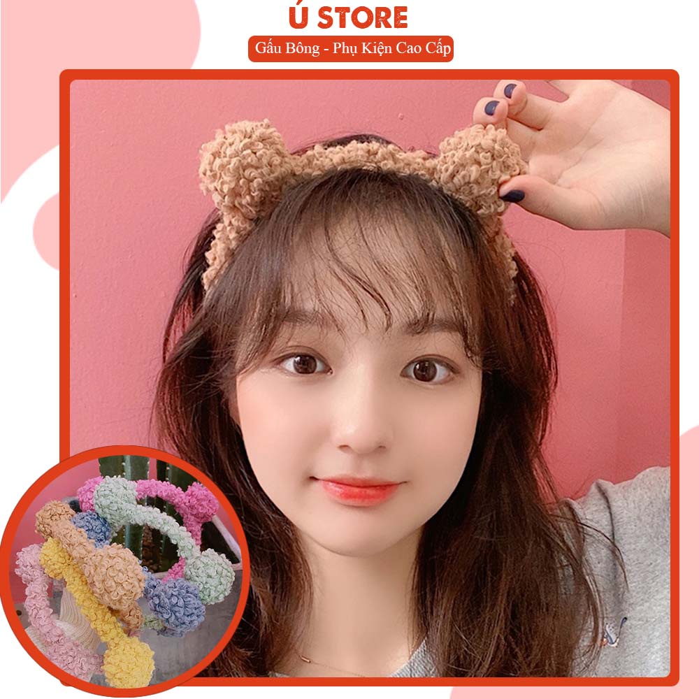 Bờm Gấu Cute Nữ, Băng Đô Rửa Mặt Gấu Cute Hàn Quốc Cute Nữ