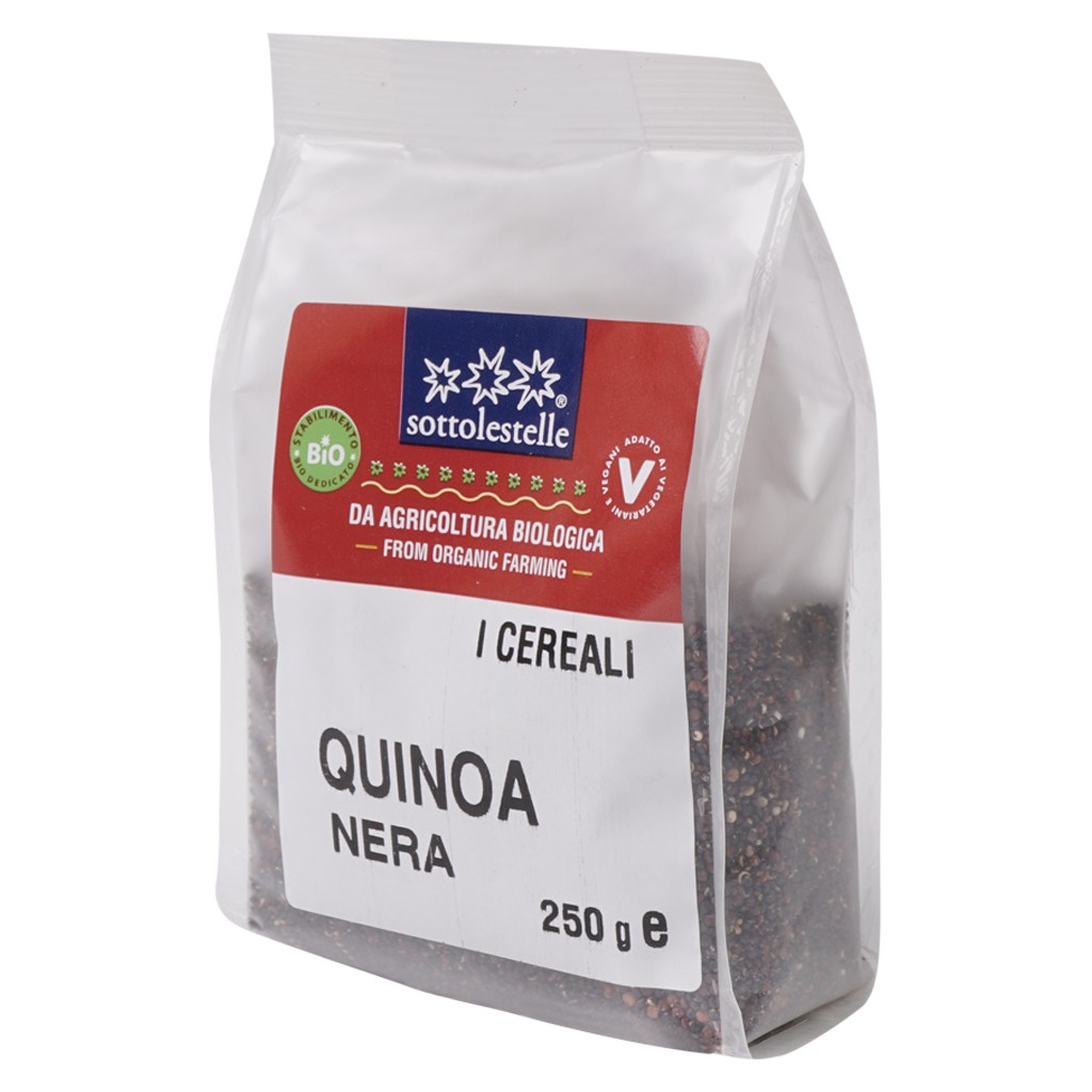 Hạt Diêm Mạch Quinoa Đen Hữu Cơ 250g Sottolestelle Organic Black Quinoa