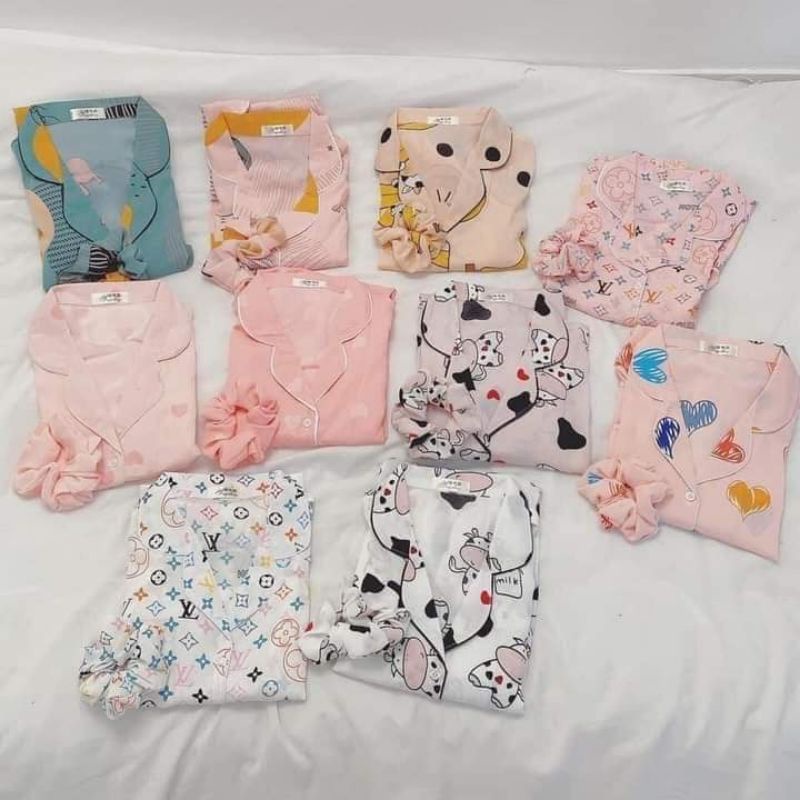 [Mã SKAMFSW175 giảm 10K đơn 50K] Bộ ngủ quần cộc áo cộc pijama kate thái cực hot hit bộ pyjama bộ pizama