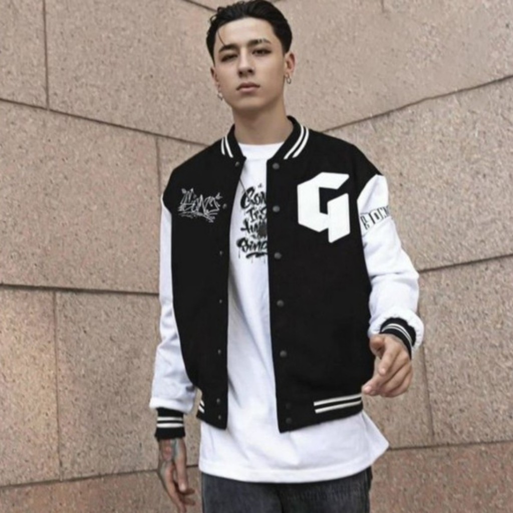 Áo khoác bomber jackets unisex street style áo khoác bóng chày Hàn Quốc GON LECHAU AKD29 áo khoác dù nam nữ 2 lớp rẻ đẹp