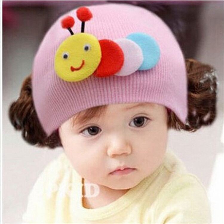 Mũ len tóc giả hình sau dễ thương