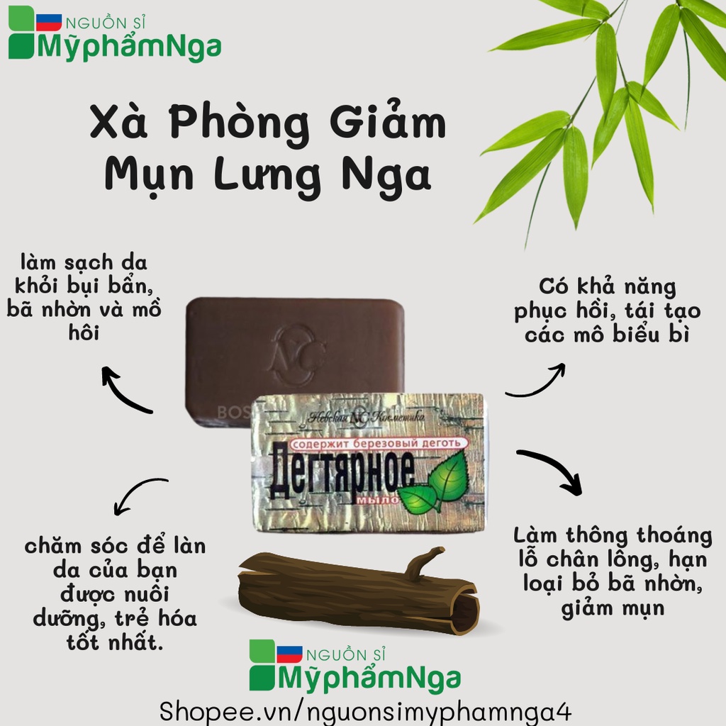 Xà Phòng Giảm Mụn Lưng Nga - Soap giảm mụn cơ thể Nga - Soap mụn lưng