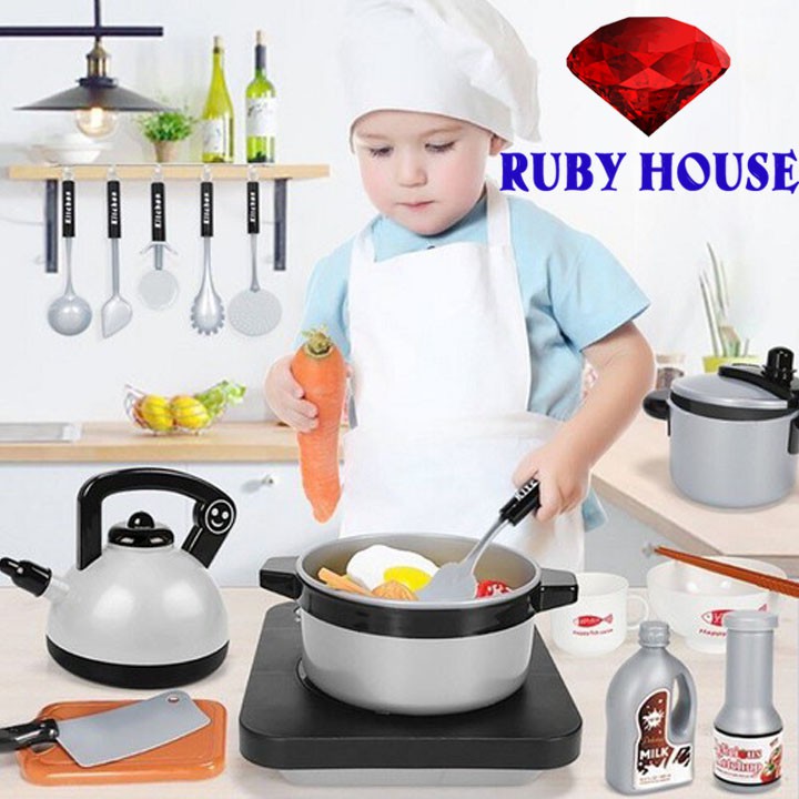 Bộ đồ chơi nấu ăn 36 món mẫu mới 2020 kích cỡ lớn, đồ chơi bé gái-Ruby House