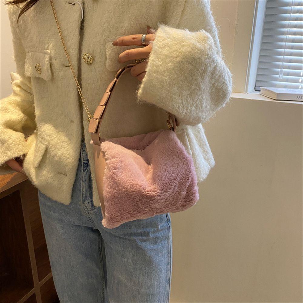 CACTU Túi Đeo Chéo Phủ Lông Mềm Thời Trang Sành Điệu Dành Cho Nữ