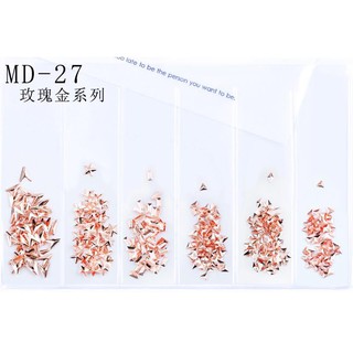CHAM mạ vàng trang trí móng ( dạng túi 6 ngăn mã 025-028)