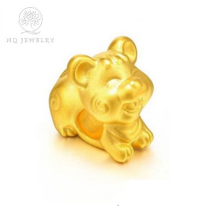 Charm bạc mạ vàng 12 con giáp xỏ ngang - NQ Jewelry