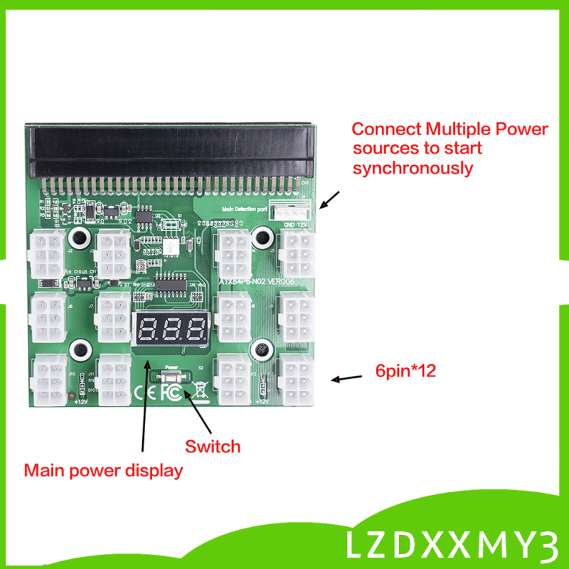 Bảng Mạch Chuyển Đổi Nguồn Điện Cho Hp Psu Server 6pin To 8pin Breakout Board