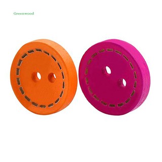Bộ 100 cái nút gỗ 2 lỗ nhiều màu