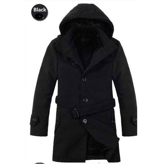 Áo Dạ Mangto Lót Nhung Mũ Tháo Rời