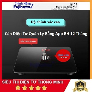Cân Sức Khỏe Thông Minh Fujihatsu FHS-01 - Phân Tích 8 Chỉ Số  Lượng Mỡ Thừa, Chỉ số BMI, BMR. FHS-01-Chính Hãng BH 12T