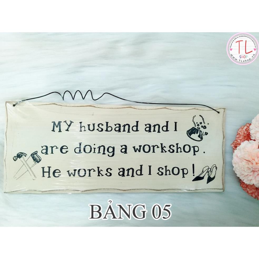 Bảng gỗ treo tường xinh xắn - Bảng gỗ treo tường in chữ có ý nghĩa