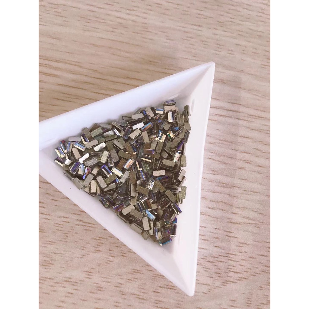 Đá size nhí chân bằng hình chữ nhật nhỏ siêu sáng khoảng 50v/ hũ, SIZE NHÍi