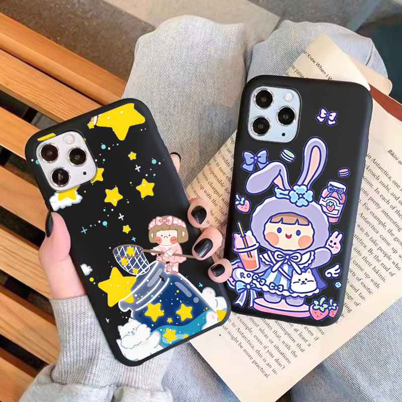 Ốp lưng điện thoại mờ Xiaomi Redmi Note 6 6A 7 7A 8 8A 9 9A 9C 9T 10 Pro Max Vỏ điện thoại silicon mềm Roro-4