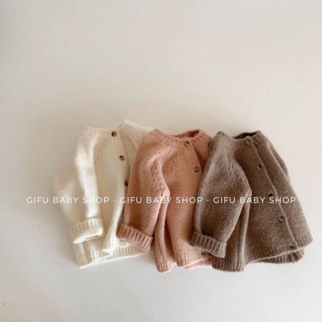 Cardigan áo khoác len vintage cho bé