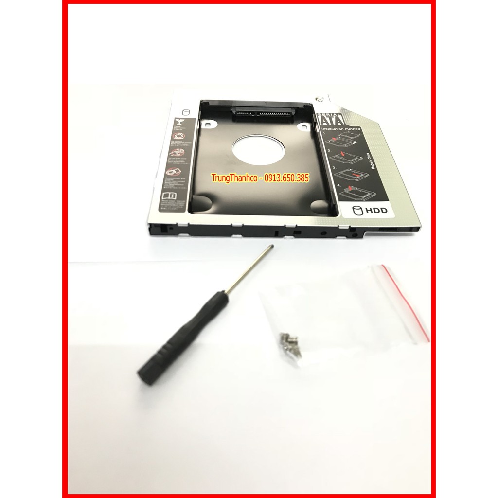 Caddy Bay Dày 12.7mm chuẩn SATA3 Cho Laptop