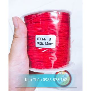 cuộn chỉ làm vòng may mắn lõi nhựa