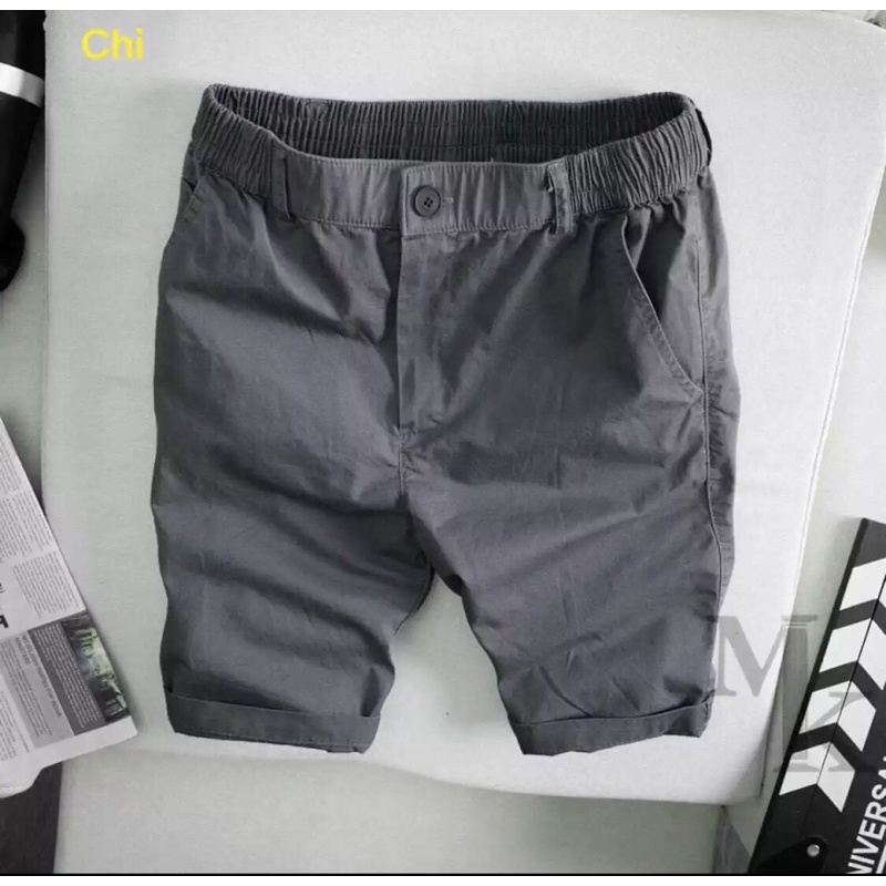 Quần Short KaKi Nam Cạp Chun LeNin Vải Giản Mền Mịn Cao Câp HT24