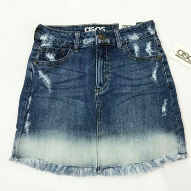Chân váy ombre mix tua lai Asos